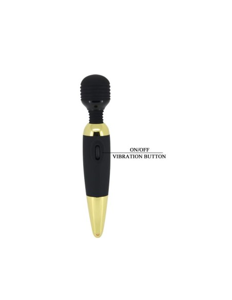 Pretty Love Masajeador Power Wand Negro y Dorado