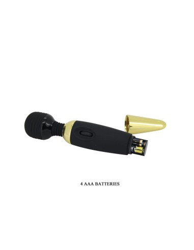 Pretty Love Masajeador Power Wand Negro y Dorado