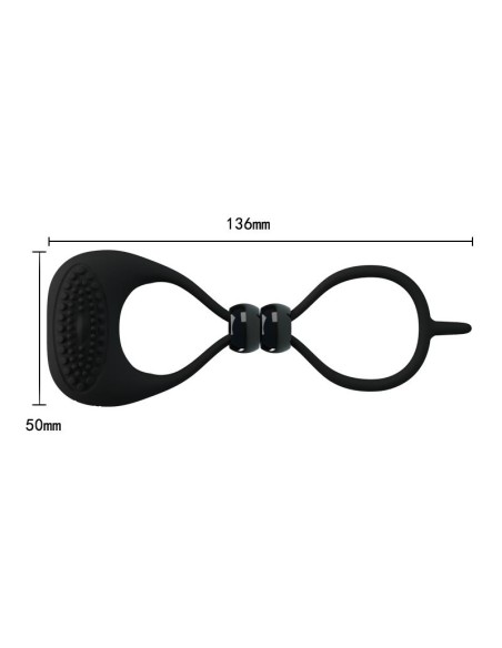 Pretty Love Anillo Vibrador Locker Color Negro