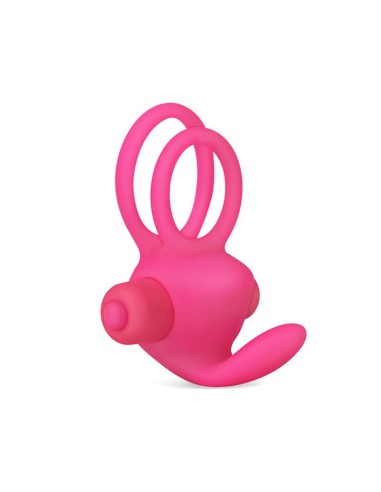 Anillo Vibrador Doble Power Clit Duo Rosa