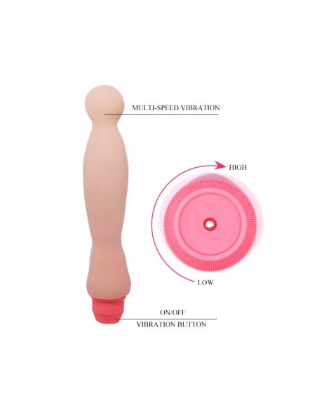 Dildo VIbrador Color Natural 22 cm