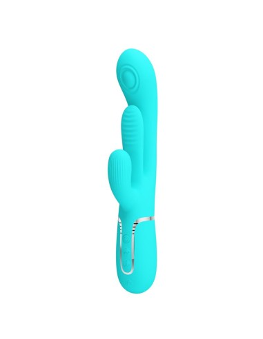Shania Vibrador con Lengua y Thumping Turquesa