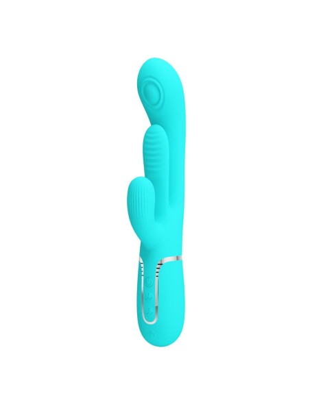 Shania Vibrador con Lengua y Thumping Turquesa