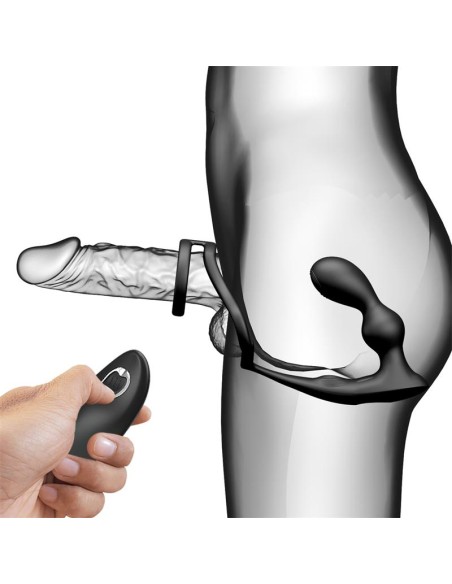 Marshall Plug Anal con Vibracion y Anillo para el Pene y Testiculos