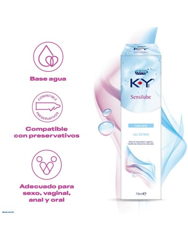 Lubricante Base Agua Duplo KY Sensilub 75ml