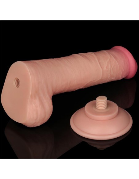 Dildo Dual Layer Piel Deslizante Retractil 8