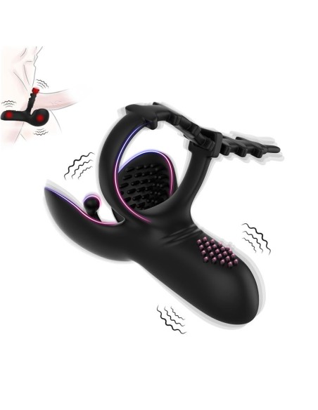 Anillo Vibrador para Pene y Testiculos Ajustable
