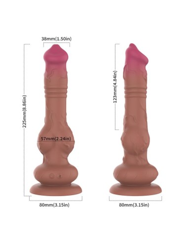 Dildo con Vibracion y Movimiento Thrusting 225 cm