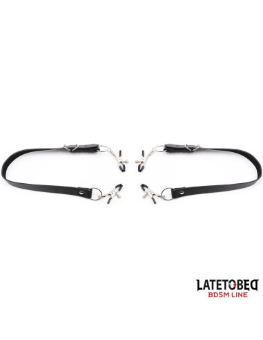 Correas de Bondage para Piernas con Pinzas para Clitoris