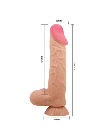 Dildo Realista Piel Deslizante Retractil 24 cm