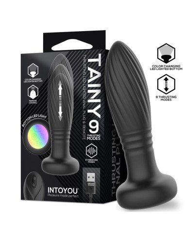 Tainy Plug Anal con Thrusting y Luces Led con Control Remoto