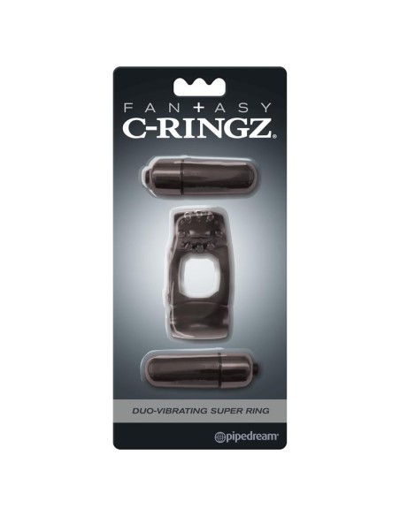 Fantasy C Ringz Super Anillo Duo Vibrador Negro