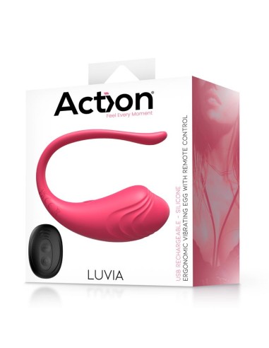 Luvia Huevo Vibrador con Control Remoto USB Rosa