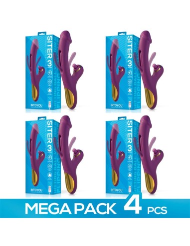 Pack de 4 Siter Vibrador con Lengua Movimiento Flipping y Bola Golpeteo