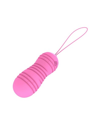 Hiibo Huevo Vibrador con Rotacion Control Remoto USB Silicona Rosa
